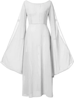 Robe Longue Blanche Halloween -Soiree Blanche Boutique 51pPA19umYL. AC SL1024