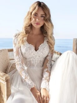 Robe De Mariée Bohème Manches Longues Blanche -Soiree Blanche Boutique 54327 9bmish