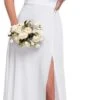 Robe Blanche Longue De Cérémonie De Mariage 1 Robe Blanche Longue De Cérémonie De Mariage -Soiree Blanche Boutique 61 WxfY4p9L. AC UL960 QL65