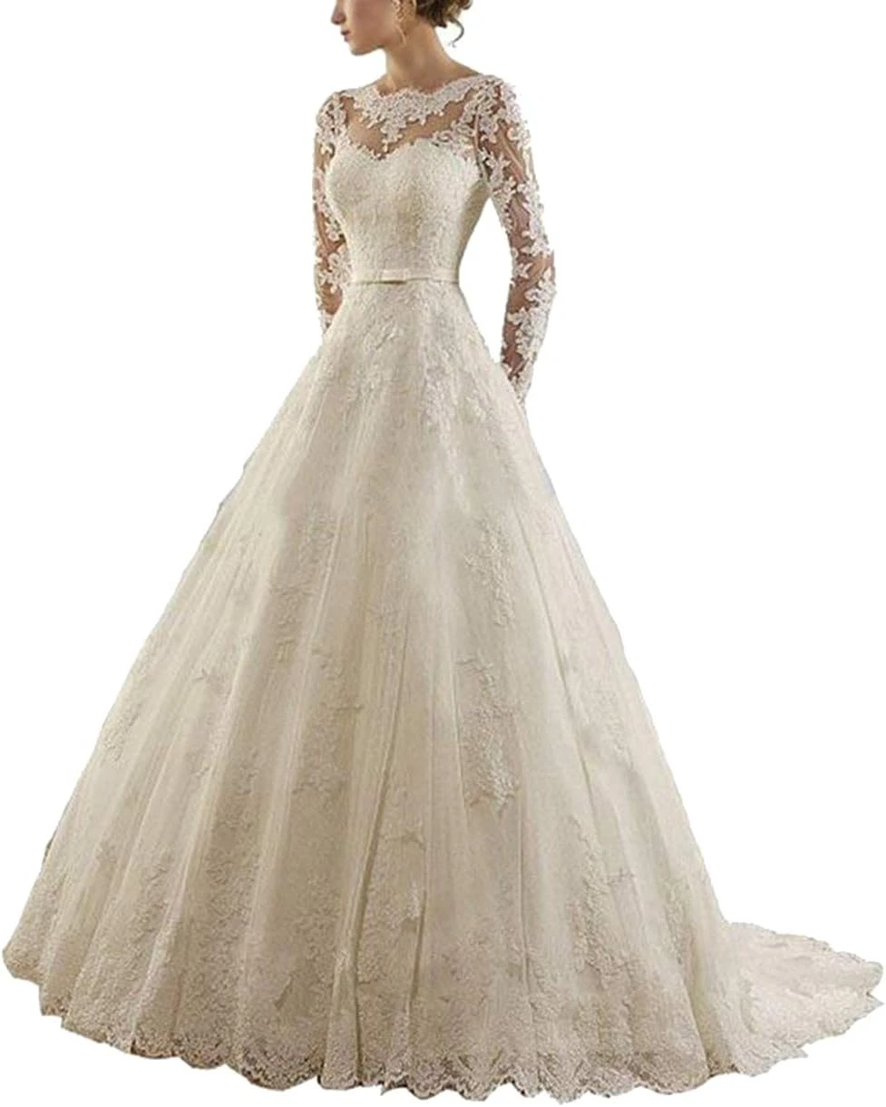 Robe De Mariée Vintage Romantique Blanche Robe De Mariée Vintage Romantique Blanche -Soiree Blanche Boutique 6115V27SZtL. AC SL1300