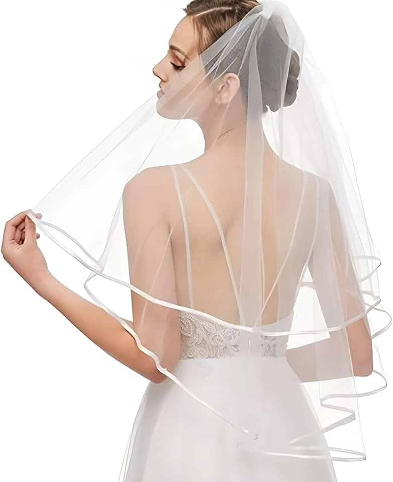 Voile De Mariée Simple Blanc Voile De Mariée Simple Blanc -Soiree Blanche Boutique 611AYscFjiL. AC UL960 QL65 4
