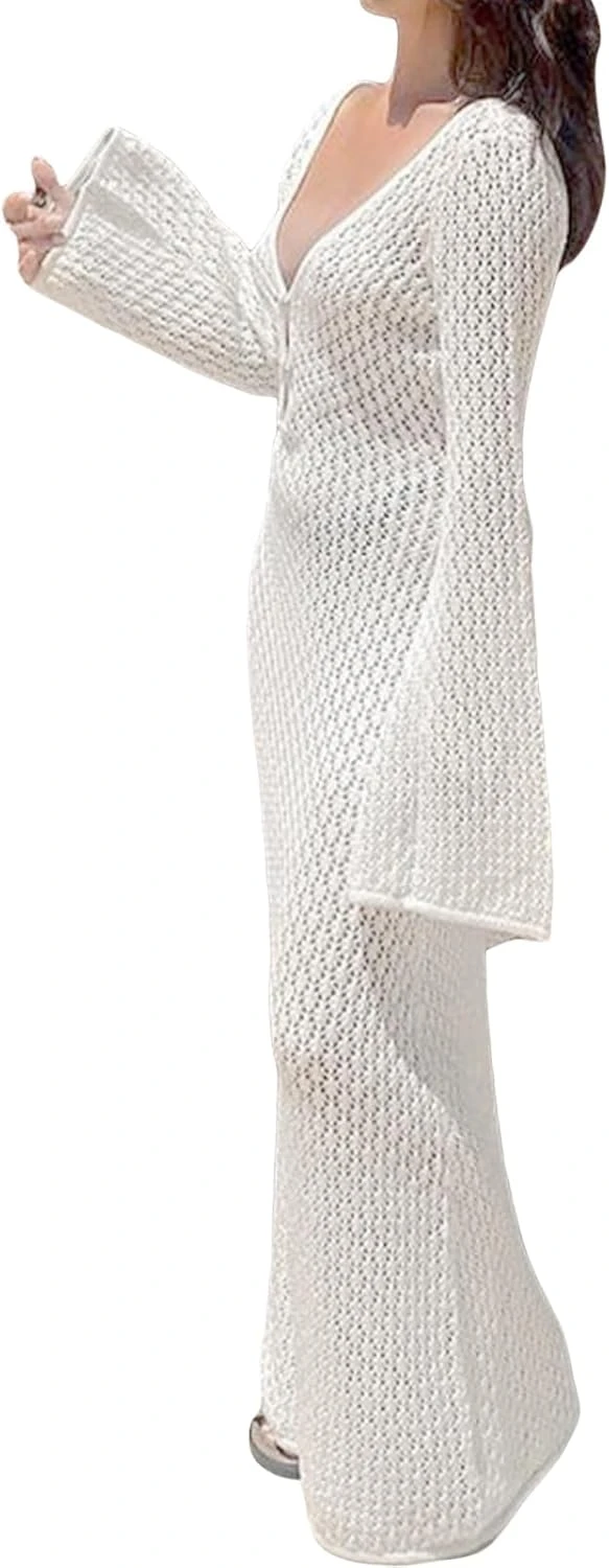 Robe Longue Blanche En Crochet Robe Longue Blanche En Crochet -Soiree Blanche Boutique 611h86rpkoL. AC SL1500
