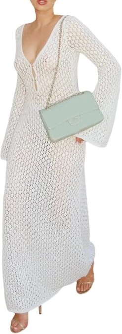 Robe Longue Blanche En Crochet 6 Robe Longue Blanche En Crochet -Soiree Blanche Boutique 616sOvoBJgL. AC SL1500