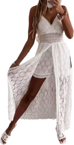 Robe Blanche Longue Boheme Chic