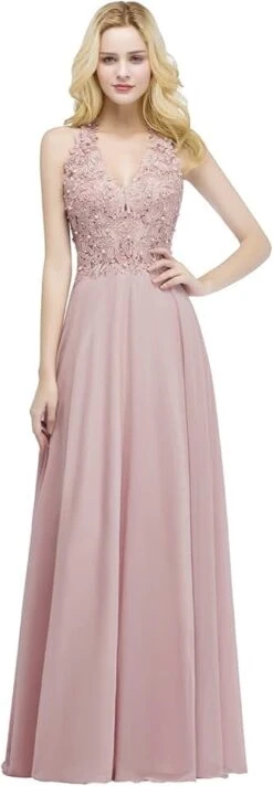 Robe De Mariage En Dentelle Rose Nude Ajustée Et évasée Avec Bretelles Perlées