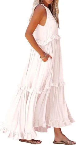 Robe Mi Longue Blanche -Soiree Blanche Boutique 61H4CuvCO8L. AC SL1500