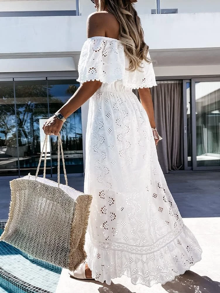 Robe Dentelle Blanche Longue Robe Dentelle Blanche Longue -Soiree Blanche Boutique 61IPPQXEWZL. AC SL1002