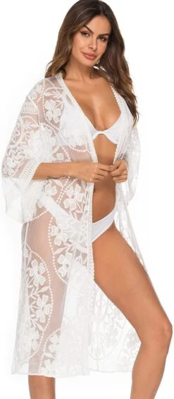 Robe Plage Blanche Dentelle