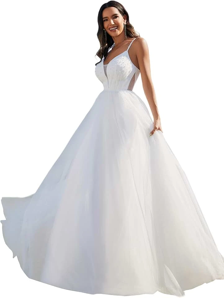 Robe De Mariée Elégante Robe De Mariée Elégante -Soiree Blanche Boutique 61LosEOyDgL. AC UL960 QL65
