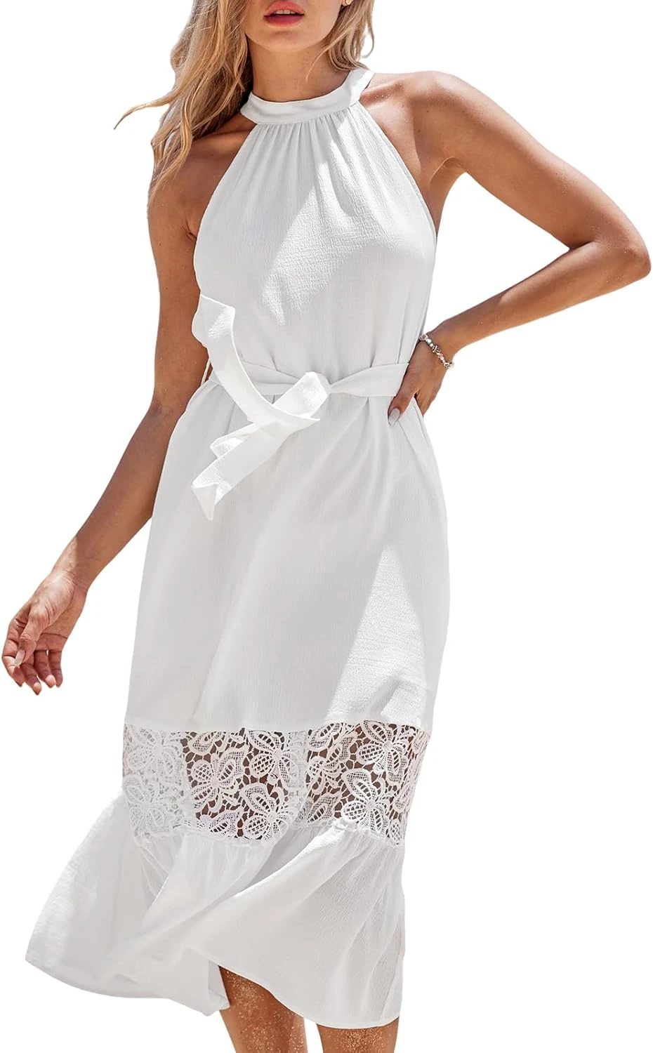 Robe Blanche Dentelle Midi Robe Blanche Dentelle Midi -Soiree Blanche Boutique 61N5kjvYi L. AC SL1500 1