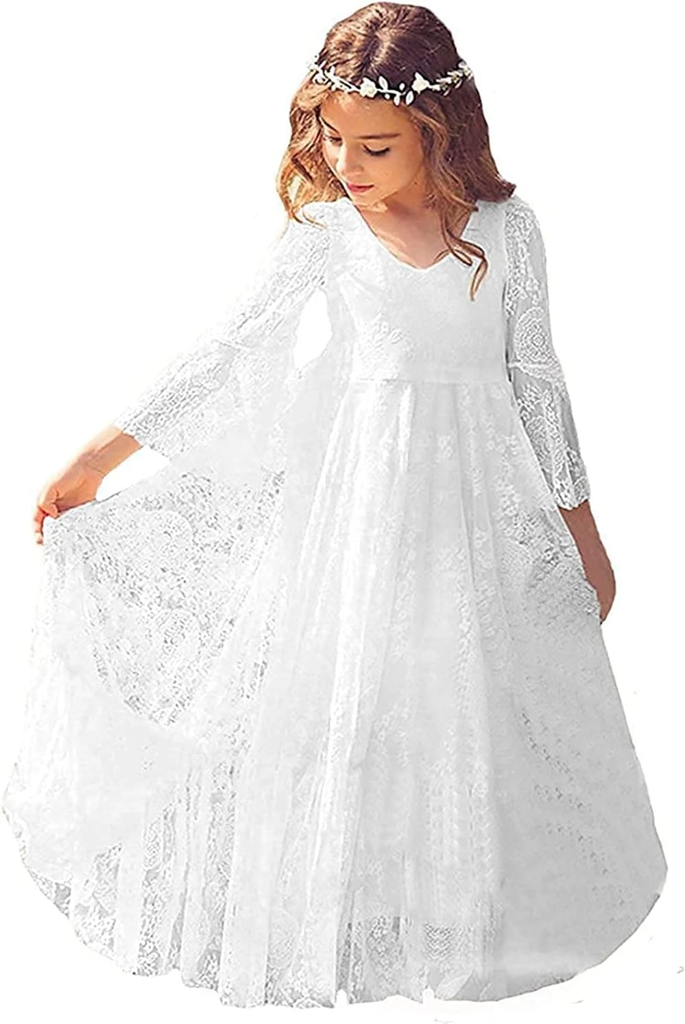 Robe Boheme Fille Blanche Robe Boheme Fille Blanche -Soiree Blanche Boutique 61OCcMXtzBL. AC SL1500 1