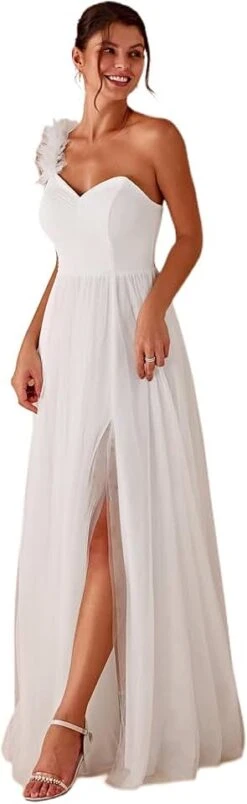 Robe Mariée Fendue Blanche