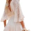 Robe Blanche Dentelle Courte