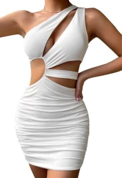 Robe Cocktail Courte Blanche