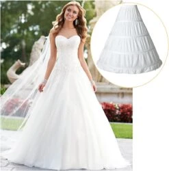 Robe De Mariée Princesse Scintillante Et Jupe Tulle -Soiree Blanche Boutique 61n3cMa1RFL. AC SL1500