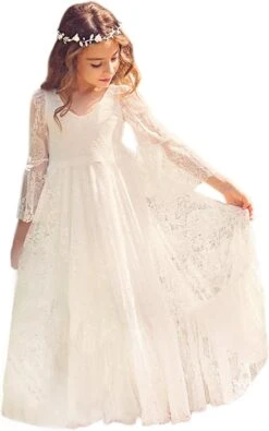 Robe Boheme Blanche Enfant