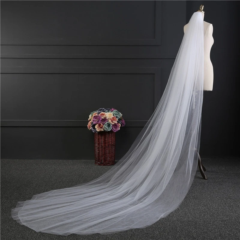 Voile De Mariée Simple Blanc Voile De Mariée Simple Blanc -Soiree Blanche Boutique 68897 mmcoa1
