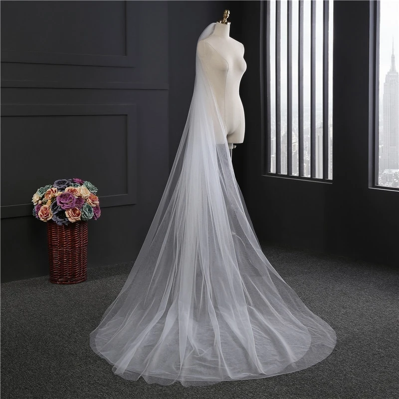 Voile De Mariée Simple Blanc Voile De Mariée Simple Blanc -Soiree Blanche Boutique 68897 ovezcc