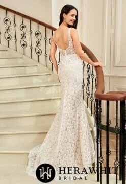Robe De Mariée Fourreau A Dentelle Florale -Soiree Blanche Boutique 6bc0172a88