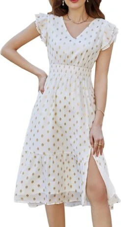 Robe Blanche Cocktail Courte