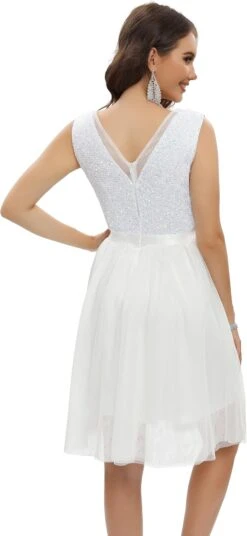 Robe Courte De Soirée Blanche -Soiree Blanche Boutique 71DFHCwkCaL. AC SL1500
