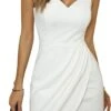 Robe De Cocktail Blanche Courte