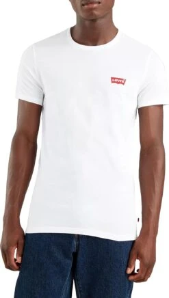 Tiré à Manche Courte Levi’s Homme (Lot De 2) -Soiree Blanche Boutique 71J8hxwW YL. AC SL1500 1