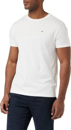 Tommy Hilfiger Tee Homme à Col Rond -Soiree Blanche Boutique 71OrCHwDjL. AC SL1500 1