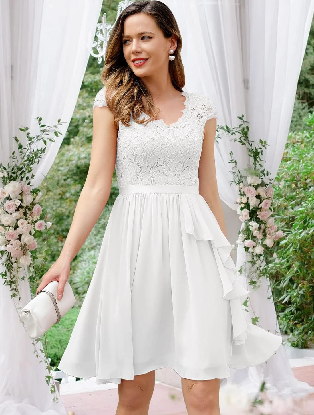 Robe Fourreau Blanche Dentelle Robe Fourreau Blanche Dentelle -Soiree Blanche Boutique 71SZ3EWdtKL. AC SL1450