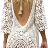 Robe Plage Dentelle Blanche