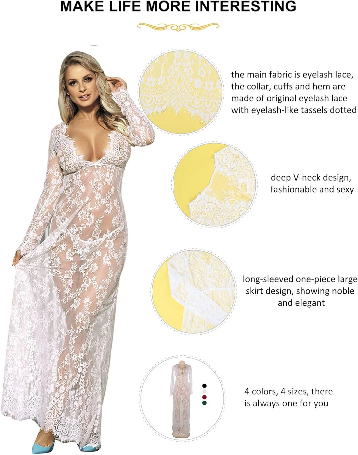 Robe De Nuit Dentelle Blanche Robe De Nuit Dentelle Blanche -Soiree Blanche Boutique 71lfsyBPtwL. AC SL1500