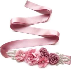 Ceinture De Mariée Cristaux Fleuris