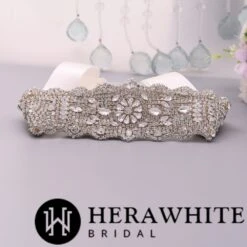 Ceinture De Mariée A Strass Large -Soiree Blanche Boutique 80a24d6866