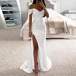 Robe De Cocktail Longue Noir Et Blanche -Soiree Blanche Boutique 81MTHbHZ6L. AC SL1500