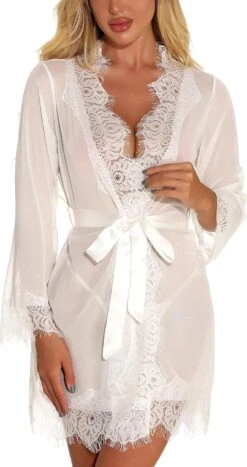 Robe De Chambre Dentelle Blanche 3 Robe De Chambre Dentelle Blanche -Soiree Blanche Boutique 81QHC2zqEJL. AC SL1500 1