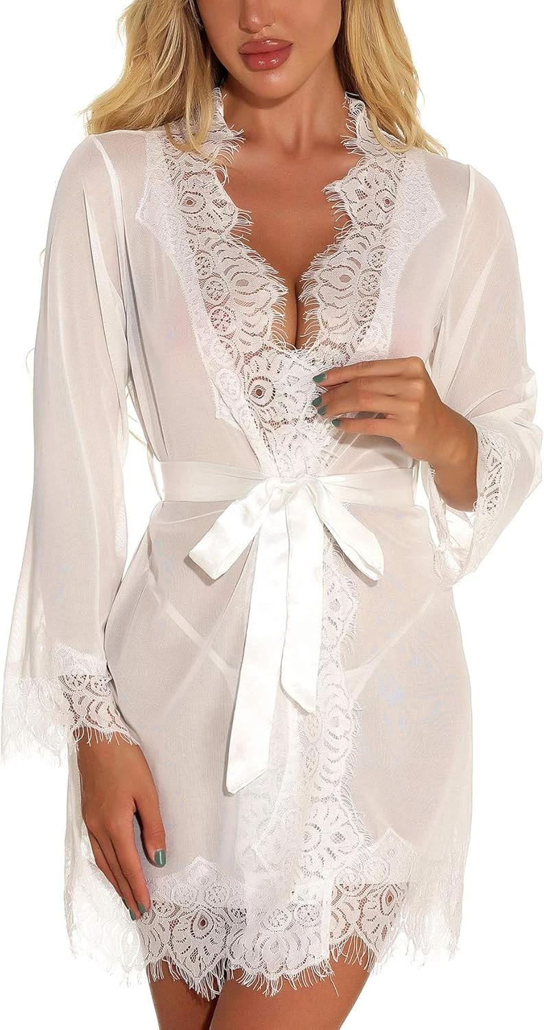 Robe De Chambre Dentelle Blanche Robe De Chambre Dentelle Blanche -Soiree Blanche Boutique 81QHC2zqEJL. AC SL1500 1