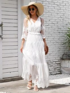 Robe Blanche Longue Dentelle 4 Robe Blanche Longue Dentelle -Soiree Blanche Boutique 81Z4Waq03nL. AC SL1500