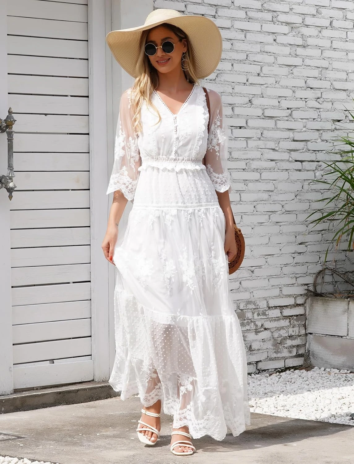 Robe Blanche Longue Dentelle Robe Blanche Longue Dentelle -Soiree Blanche Boutique 81Z4Waq03nL. AC SL1500