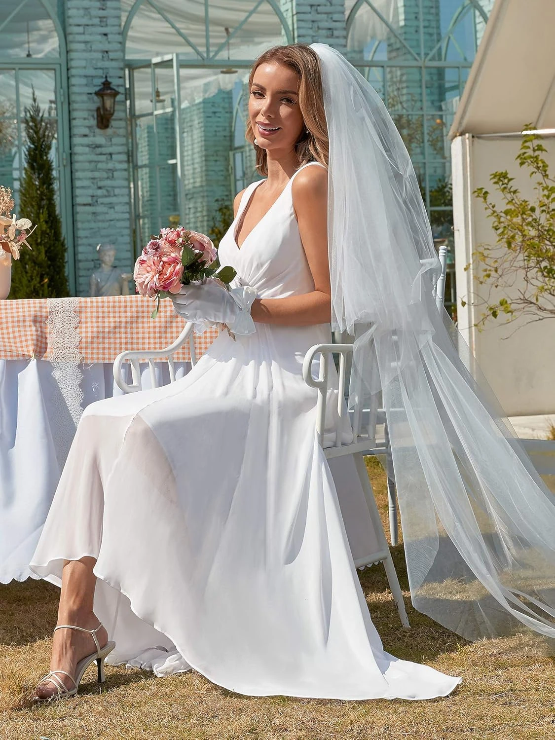 Robe De Soirée Blanche Avec Manches Robe De Soirée Blanche Avec Manches -Soiree Blanche Boutique 81aVvjI6LYL. AC SL1500