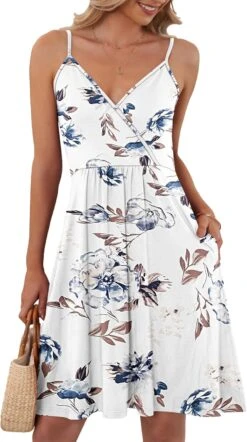 Robe Élégante D’Été Avec Bretelles