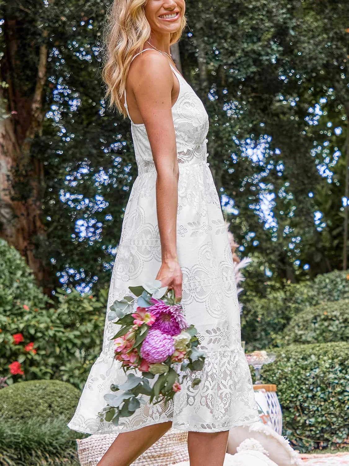 Robe Blanche Dentelle Décolleté Robe Blanche Dentelle Décolleté -Soiree Blanche Boutique