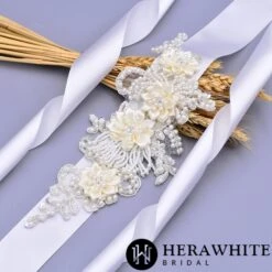 Ceinture De Mariée Romantique 5 Ceinture De Mariée Romantique -Soiree Blanche Boutique 8609c4984c