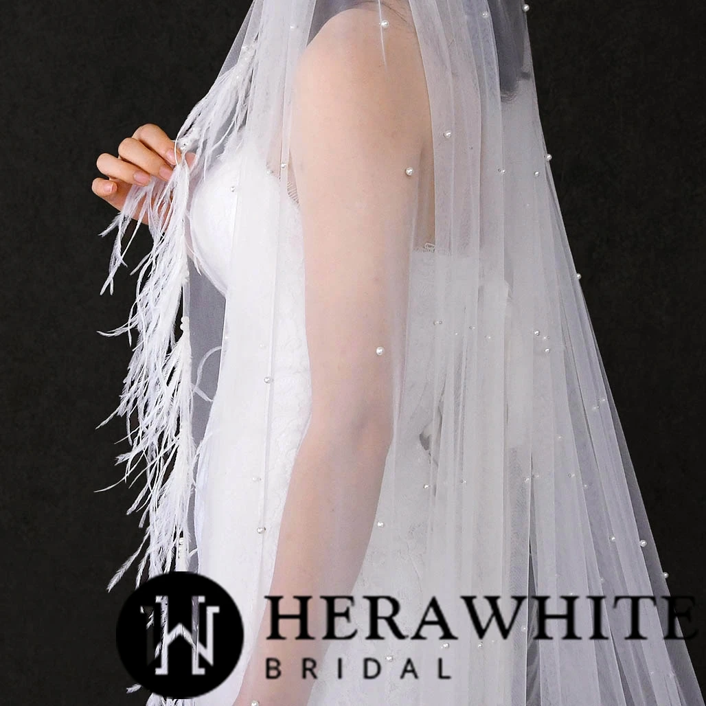 Voile de Mariée A Plumes Voile De Mariée A Plumes -Soiree Blanche Boutique 8734aaab09