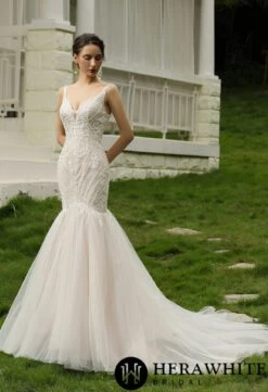 Robe De Mariée Trompette En Dentelle Perlée Et Tulle -Soiree Blanche Boutique 8cff9e93eb