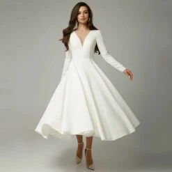 Robe De Mariée Simple Courte Blanche 4 Robe De Mariée Simple Courte Blanche -Soiree Blanche Boutique 966bb07c 0f23 472b 8cb5 fc49f9443662