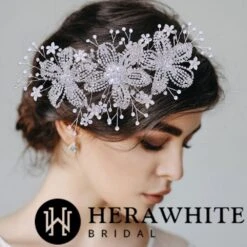 Serre-tête De Mariée A Fleurs Et A Strass 4 Serre-tête De Mariée A Fleurs Et A Strass -Soiree Blanche Boutique 96b541e7d3