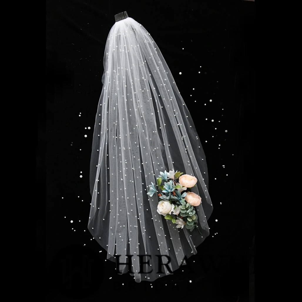 Voile de Mariée Perlé Court Voile De Mariée Perlé Court -Soiree Blanche Boutique 9b0aab2143