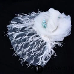 Voile De Mariée Long à Plumes 8 Voile De Mariée Long à Plumes -Soiree Blanche Boutique 9ec15e3bb8