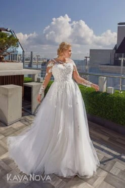 Robe De Mariée Grande Taille Florale 5 Robe De Mariée Grande Taille Florale -Soiree Blanche Boutique Adara5