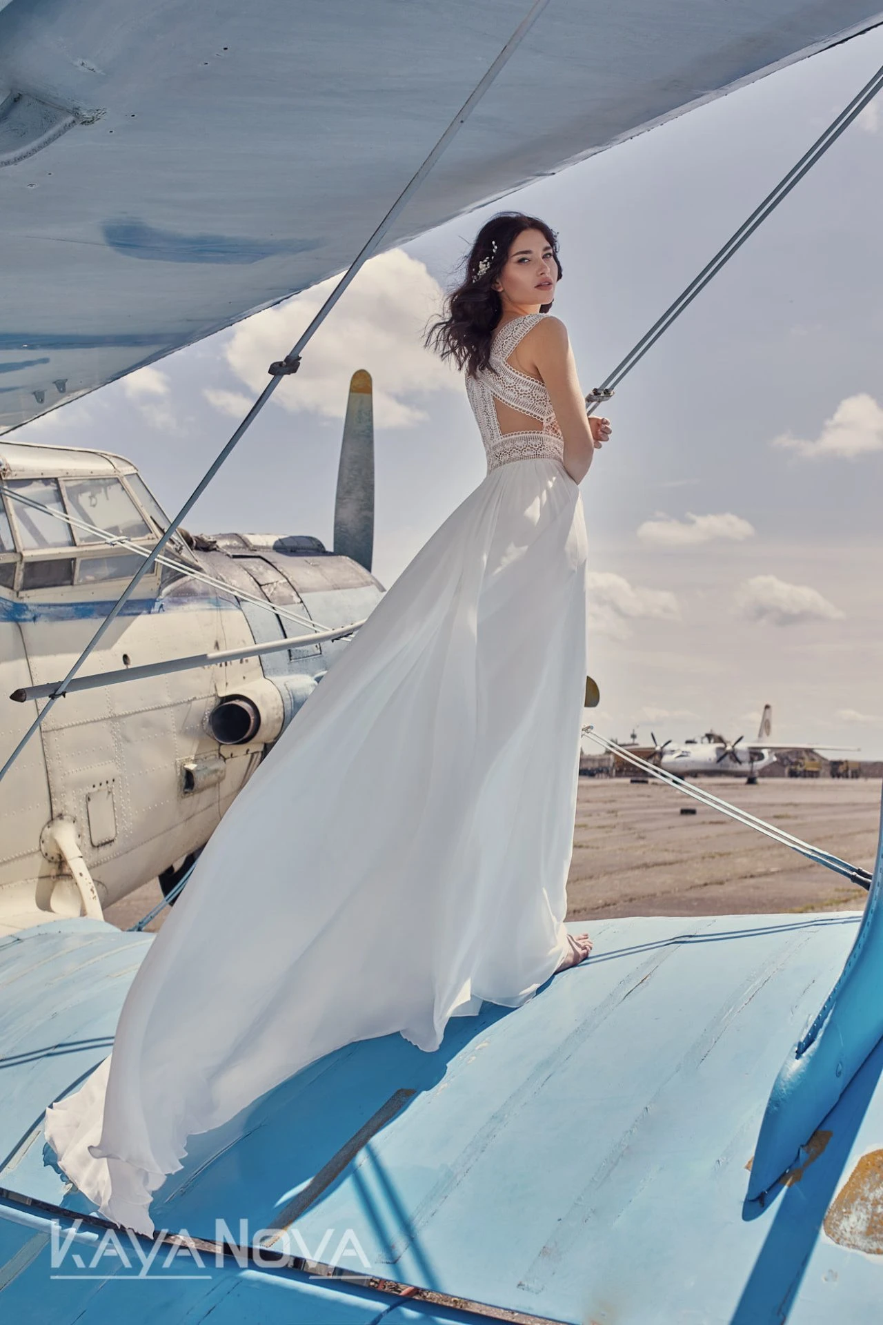 Robe De Mariée Bohème Fluide Blanche Robe De Mariée Bohème Fluide Blanche -Soiree Blanche Boutique Alisa4